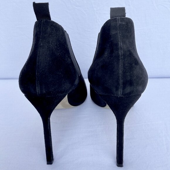 Manolo Blahnik Linuspla Black Suede Ankle Bootie Boots Size EU 38.5/8.5 US - Picture 4 of 7